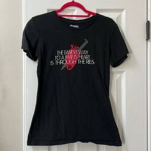 Ranger Up Graphic Tee “The Easiest Way to a Man’s Heart” | Small |  Black